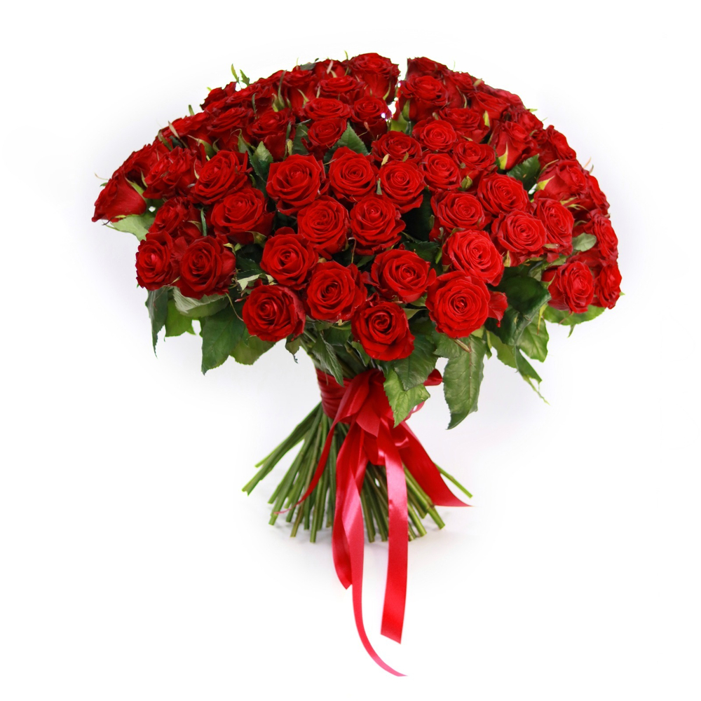большой букет красных роз купить онлайн в Москве
