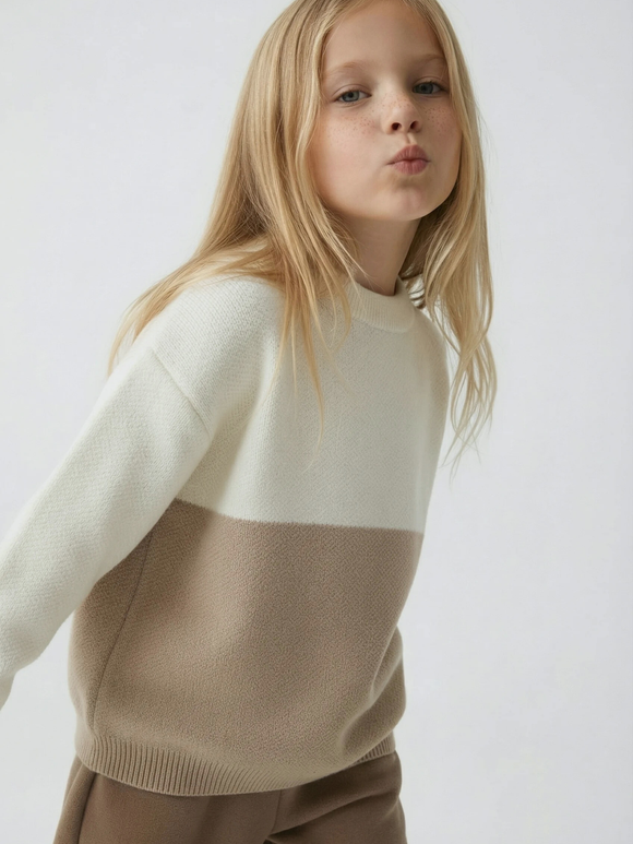 Джемпер Рассвет из хлопка свободного кроя