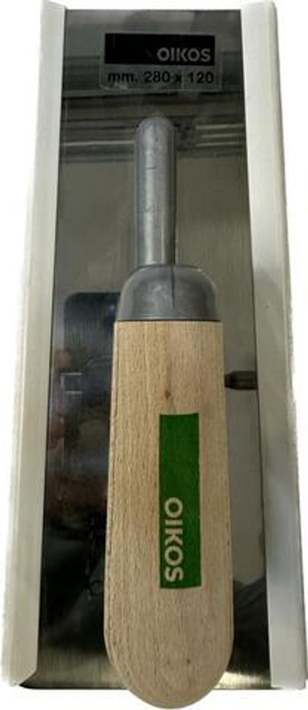 Кельма  SPATOLA by OIKOS 280x120 mm, STAINLESS STEEL TROWEL by OIKOS 280x120 mm