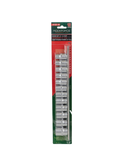 Набор головок 12пр. 1/2''12гр.(10-19,22,24мм), на планке RockForce##Rock FORCE RF-4121-9