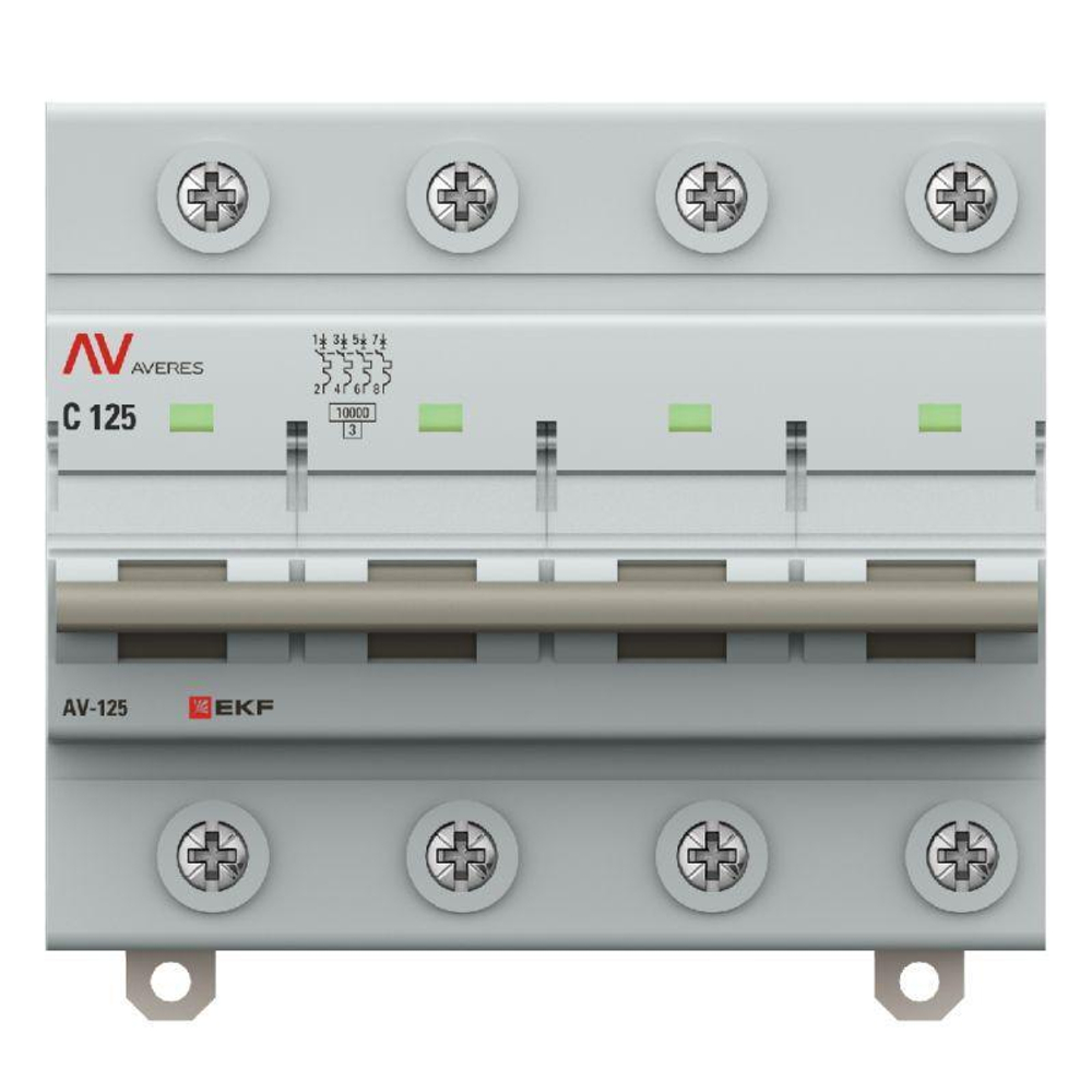 Автоматический выключатель  EKF mcb125-4-100C-av