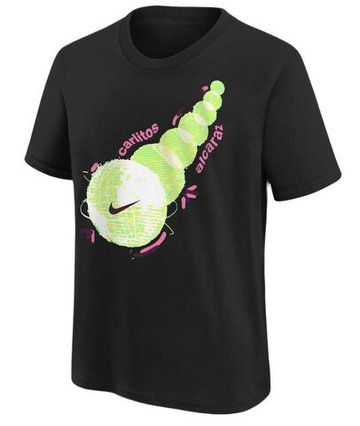 Футболка для мальчика теннисная Nike Boys Court Tennis Carlos Alcaraz - black