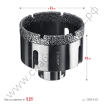 ЗУБР АВК d 65 мм (М14, 15 мм кромка), Вакуумная алмазная коронка, Профессионал (29865-65)