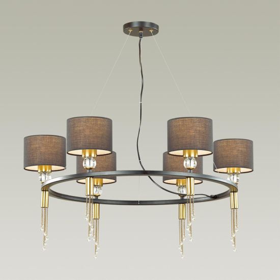 4516/6 NEOCLASSI LN20 66 античная латунь, черный Люстра E27 6*60W 220V SANTIAGO