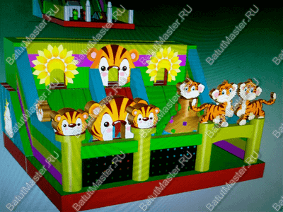 Коммерческий надувной батут "Тигриная страна мини"