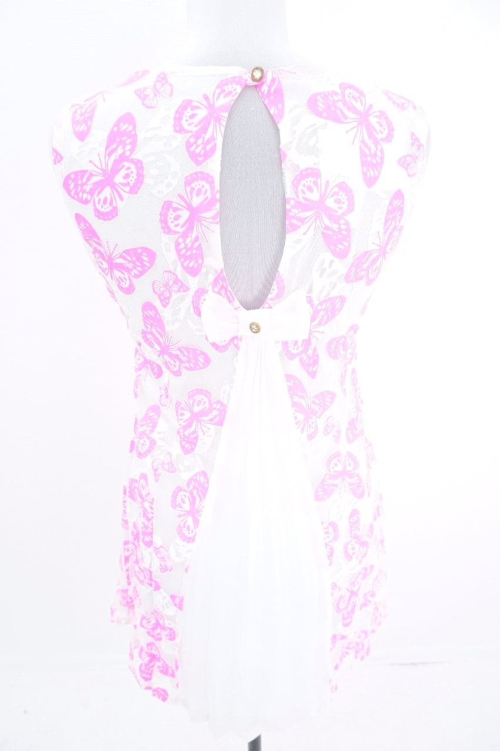 Платье AScool белое "с яркими бабочками" 42 размер, новое