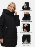 Пуховик зимний с капюшоном укороченный