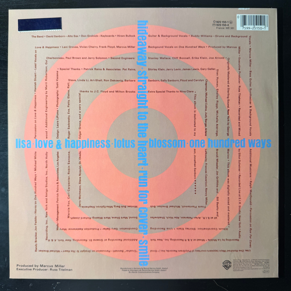 David Sanborn - Straight To The Heart (Германия 1984г.)