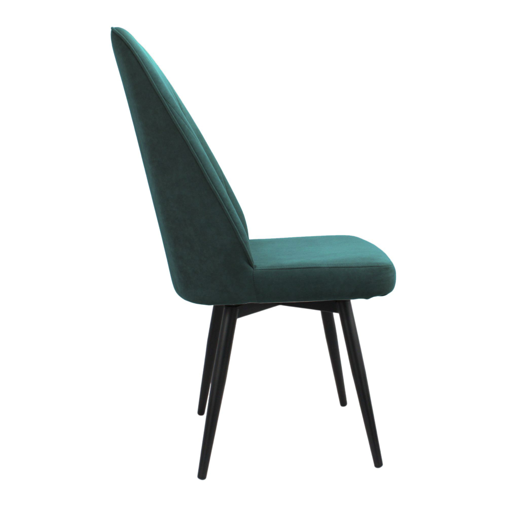 Стул поворотный "Лотос" (арт. 327), велюр Бренди В10 зеленый, ножки черные