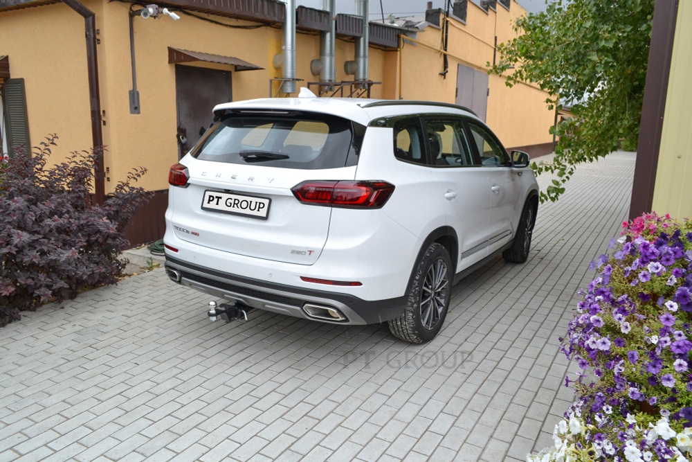 Фаркоп PT GROUP /съемный квадрат/ Chery Tiggo 8 2021-  включая Pro и Pro Max 2022-(паспорт и сертификат в комплекте)(без электрики) арт.CTG-21-991122.00