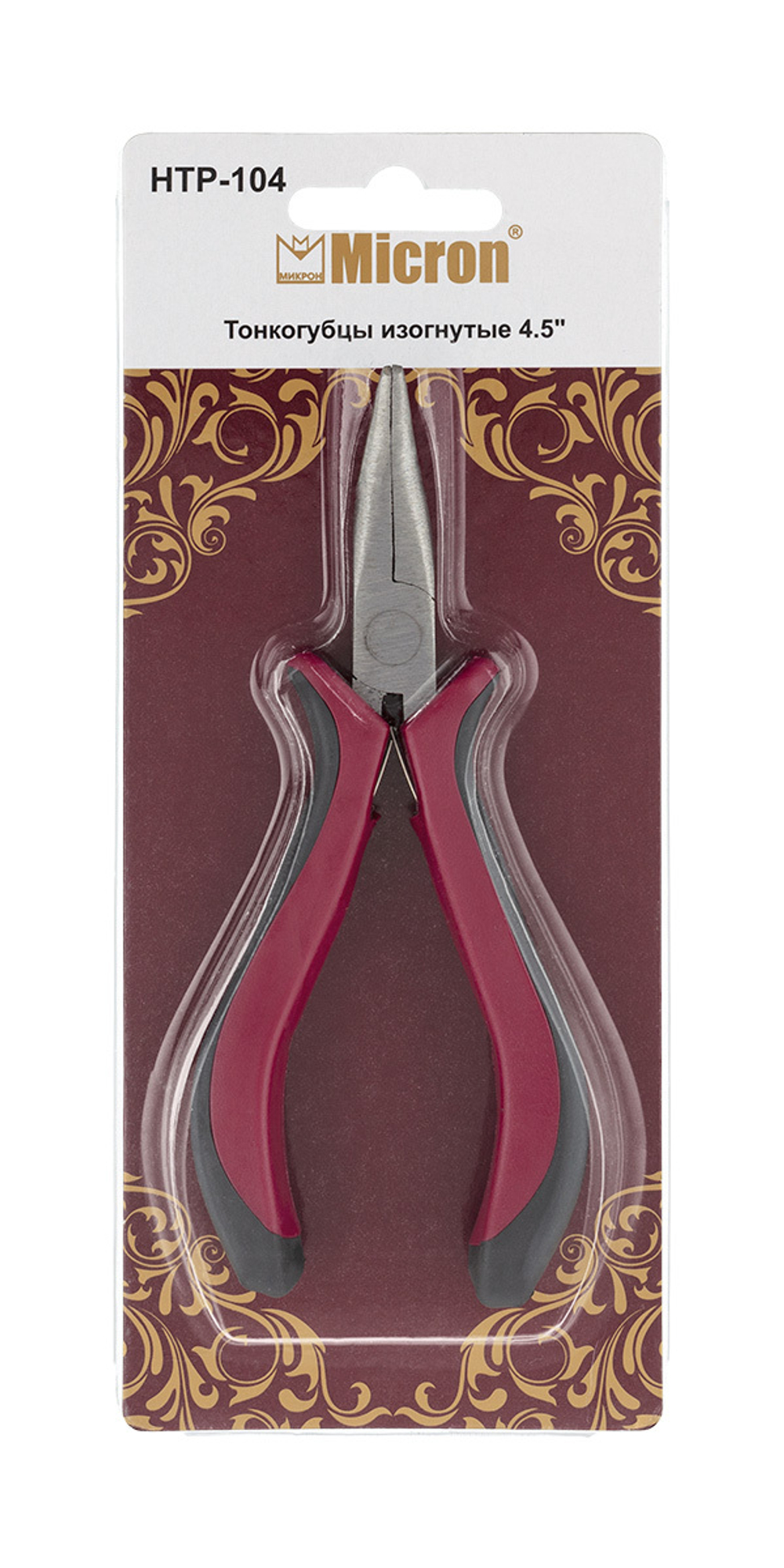 Micron Тонкогубцы изогнутые 4.5" HTP-104