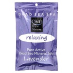 One with Nature, Dead Sea Spa, минеральные соли, расслабляющая лаванда, 70 г (2,5 унции)