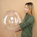 Шар (36''/91 см) Deco Bubble (синяя упаковка), Прозрачный, Кристалл, 1 шт.