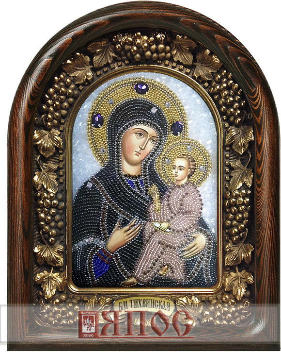 Икона Пресвятая Богородица Тихвинская бисер