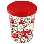 Банка с завинчивающейся крышкой Asti 1,0л с декором (красный)