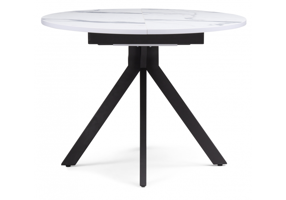 Стол деревянный Woodville Бетина мрамор белый, черный