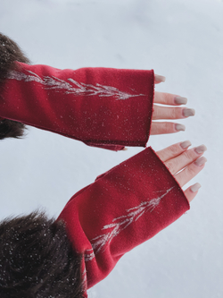 Полуварежки Брусника