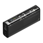 Внешний аккумулятор SHARGE Shargeek 140 (20000 мА·ч) Проводная зарядка: USB-C, USB-A. Беспроводная зарядка: нет. Есть дисплей, поддержка PD 3.0, QC 4, AFC и FCP. Энергоёмкость — 72 Вт·ч. Максимальная выходная мощность — 100 Вт