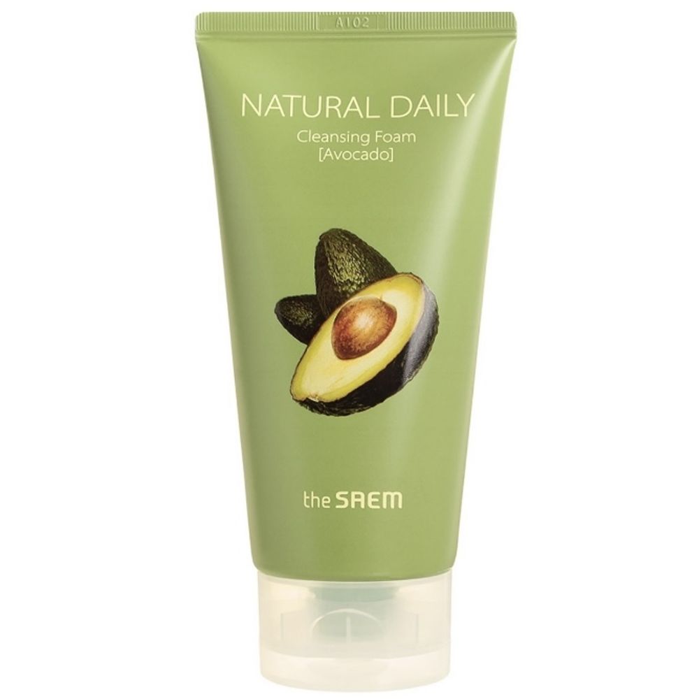 The Saem Natural Daily Cleansing Foam Avocado пенка для умывания с экстрактом авокадо