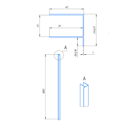 Профиль пристенный RGW A-11 (185мм)