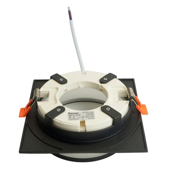 Светильник встраиваемый Feron DL701 потолочный GX70 черный квадрат 51096