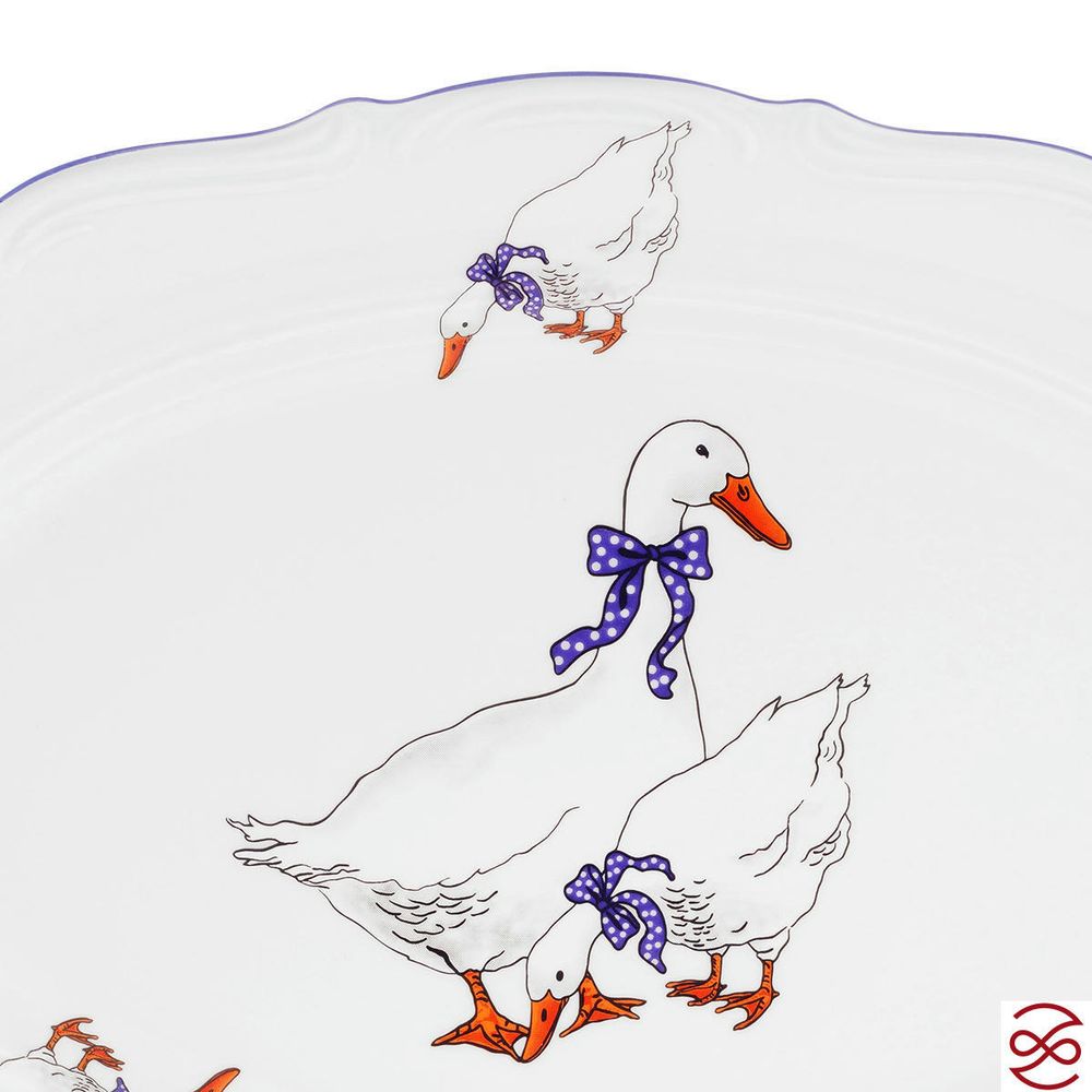 Блюдо овальное Repast 33 см Гуси
