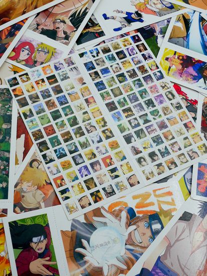 Набор открыток, карточек и наклеек "Naruto / Наруто", 188 предметов
