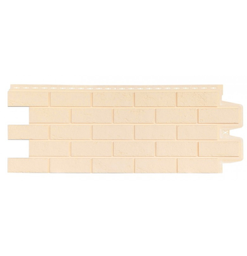 Фасадные панели (Цокольный Сайдинг) Grand Line Кирпич Состаренный CLASSIC Бежевый