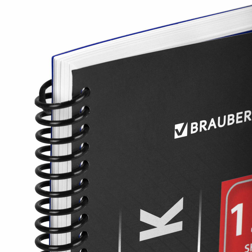Тетрадь А4 120 л. BRAUBERG "Metropolis" спираль пластиковая клетка обложка пластик синий (3 штуки в упаковке)