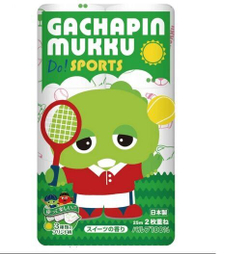 Бумага туалетная Marutomi "Gachapin Mukku" 2-х слойная 12 рул по 25м