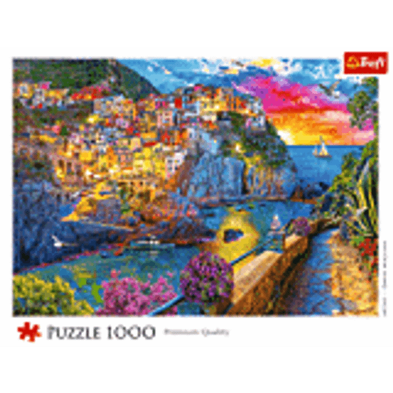 Pazl \ Puzzle \ Пазлы Puzzles - "1000" - Evening walk through Cinque Terre