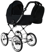 Детская коляска Roan Bass Next Classic d14 2.0 3 в 1 с автокреслом Pituso Baesa Pro Black,Beige Canopy BSNC/95/2 Caviar/Black/руч.Cappuccino