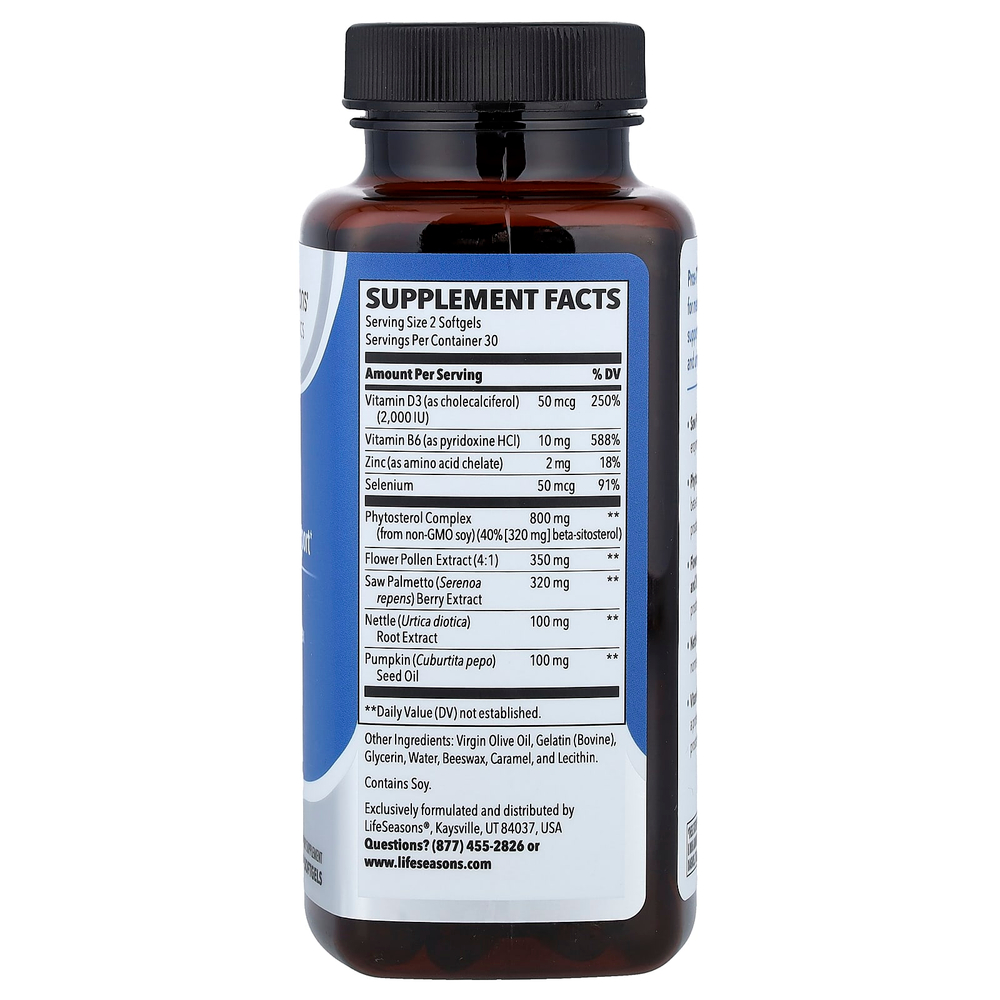 LifeSeasons, Pros-T®, добавка для поддержки простаты, 60 капсул