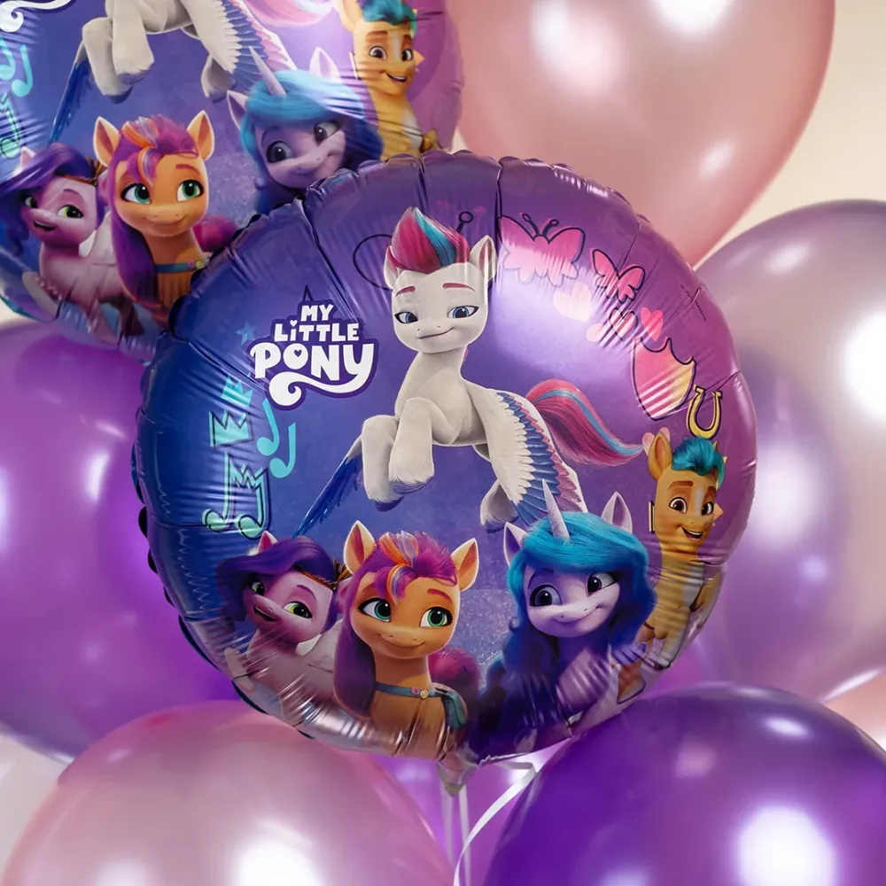 Шар (18''/46 см) Круг, My Little Pony, Веселые Лошадки, 1 шт.