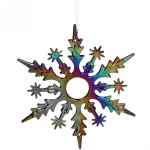 Подвеска «Снежинка зимняя» 12 см, хамелеон