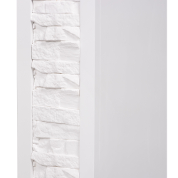 Портал Firelight Loft 30 камень белый, белая эмаль