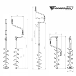 Ледобур Тонар ТОРНАДО-М2, левое вращение (диаметр 150мм), без ЧЕХЛА