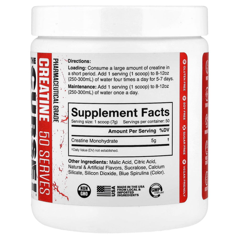 JNX Sports, The Curse! ®, креатин, голубая малина, 350 г (12,3 унции)