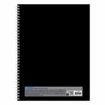 Тетрадь А4, 96 л., BRAUBERG, гребень, клетка, глянцевый лак, "Dark", 404060, 4шт