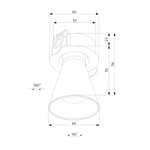 светильник встраиваемый с антибликовой решеткой Bell 8W 3000K черный 25097/LED