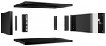 Шкаф настенный 19", 4U Cabeus WSC-05D-4U55/45-BK