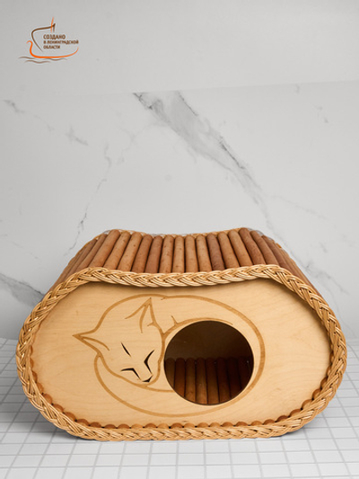 Домик для кошки, лежанка фигурная 53х36х29 см