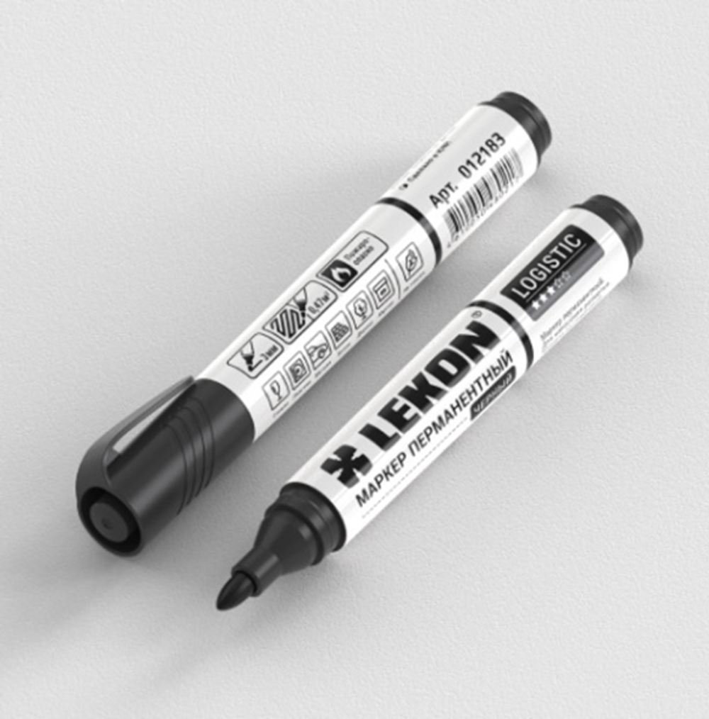 Маркер перманентный LEKON LOGISTIC 10/100/1200 Черный