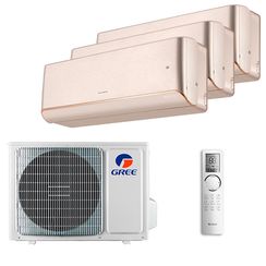 Мультисплит система на 3 комнаты Gree GWH09AVCXB-K6DNA1B/I (champagne) x 3 / GWHD(21)NK6OO (LCLH)