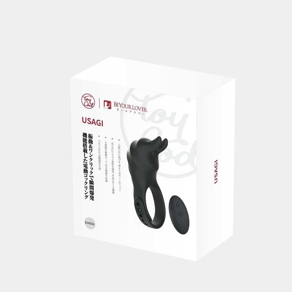 Эрекционное виброкольцо BeYourLover Usagi с ушками и пультом ДУ