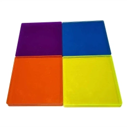 Цветные пластины из акрила для творчества 150х150х3 мм, 4 цвета, 4 шт.