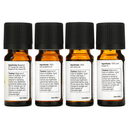 NOW Foods, Solutions, Put Some Pep in Your Step, набор эфирных масел для бодрости, 4 флакона по 10 мл (1,3 жидк. Унции)