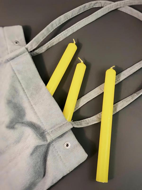 Свеча магическая желтая 20 см, 60г, 6 часов