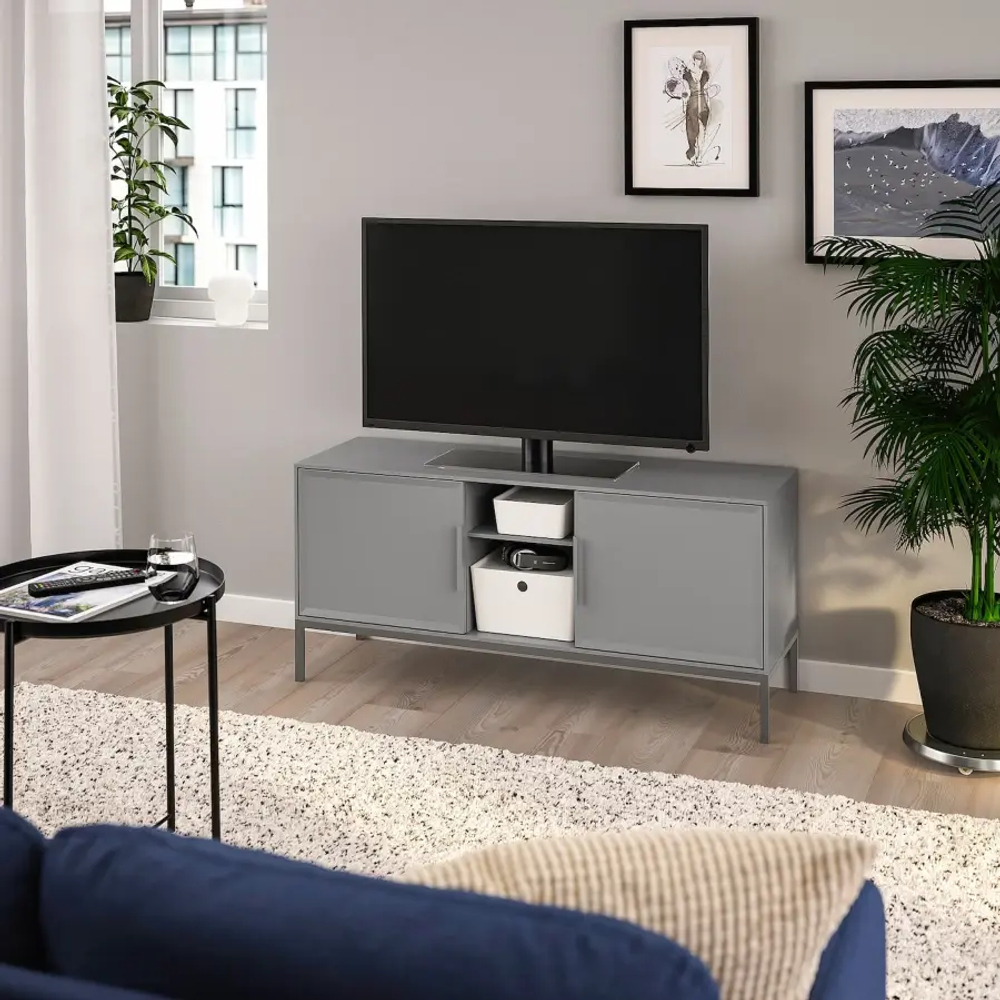 Тумба под ТВ - IKEA TULLSTORP/ТАЛЛСТОРП ИКЕА, 53х35х114 см, серый