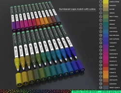 (Jewel) Tooli-Art 24 Acrylic Paint Pens 0.7mm Extra Fine